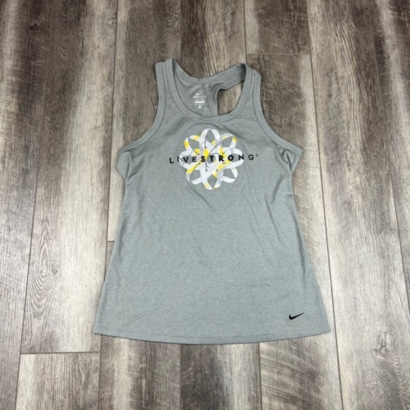 Nike Grey Ribbed‎ Livestrong Tank - Picture 1 of 13
